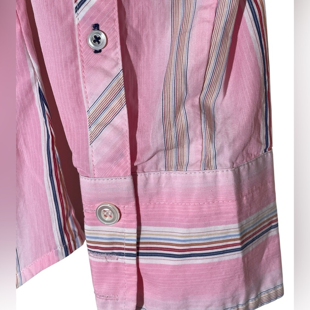 J Crew Classic Pink Poplin Cotton Button Down Slim Fit Sz M Collared Shirt Top - Picture 5 of 14